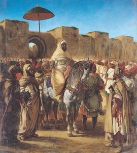 Muley Abd-ar-Rhaman (1789-1859), Le Sultan du Maroc, quittant son Palais de Meknès avec son entourage, mars 1832, 1845